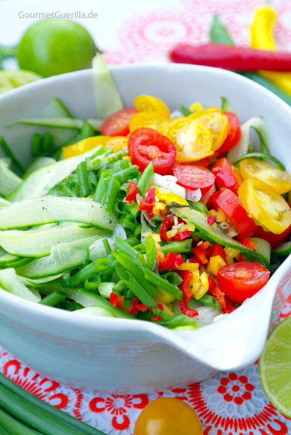  spicy cucumber salad #gourmet guerrilla #recipe #vegan #hot 