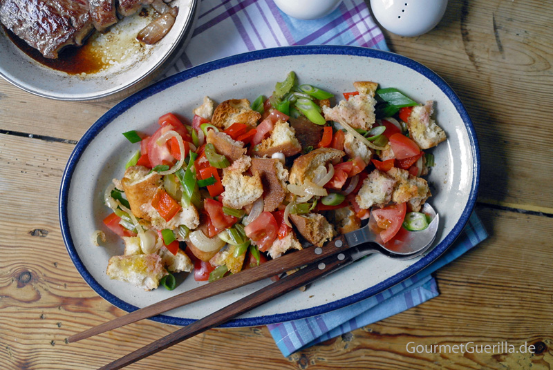 Mediterranean Bread Salad from the Tin #recipe #gourmetguerilla