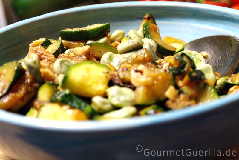 Salad of Thick Beans and Zucchini | GourmetGuerilla.com